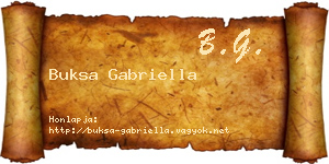 Buksa Gabriella névjegykártya