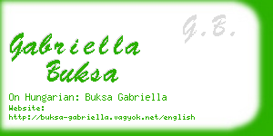 gabriella buksa business card